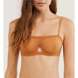 We are HAH Bra Fits Sizes 30-38C Neutral Beige Mesh Wired Bra Brown Sugar